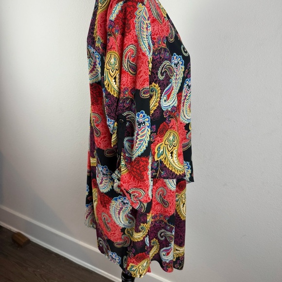 New York Collection Woman Paisley Tunic Blouse Size 1X - Picture 9 of 14